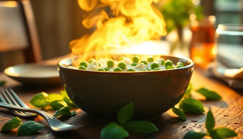 Piselli con la stracciatella: la ricetta veloce per un contorno cremoso